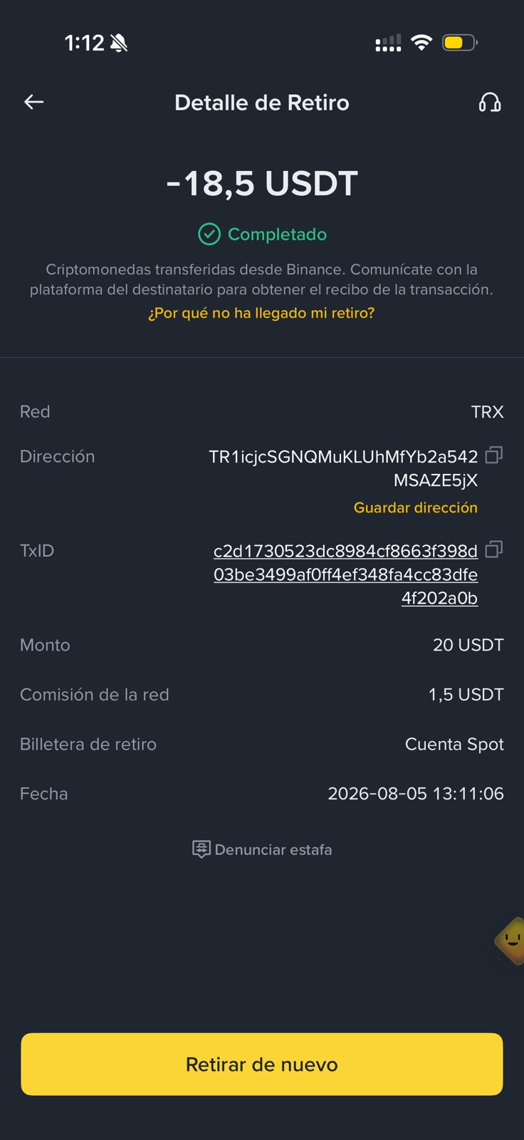 Comprobante de pago 3er lugar